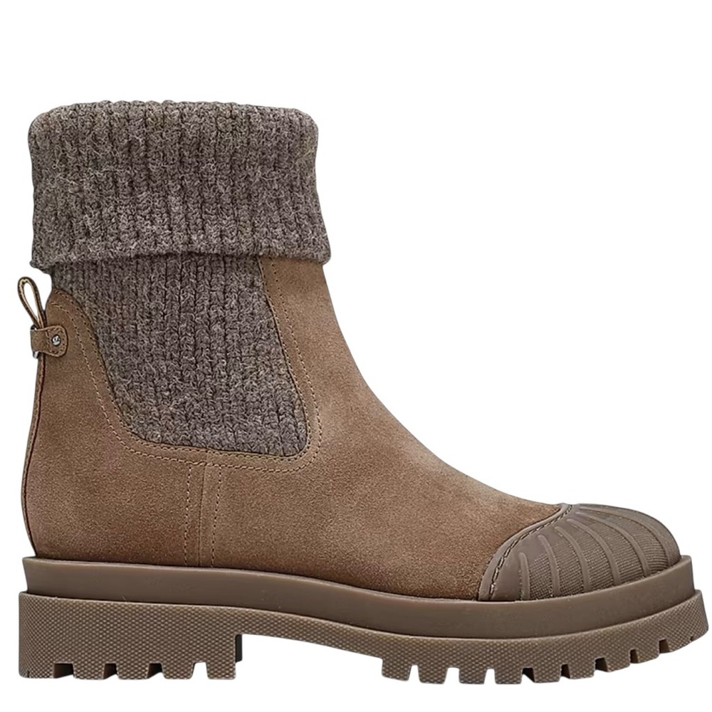 Sam Edelman Womens Steele Knit Chelsea Boot Lug Sole Ribbed Sweater Cuff New 9.5